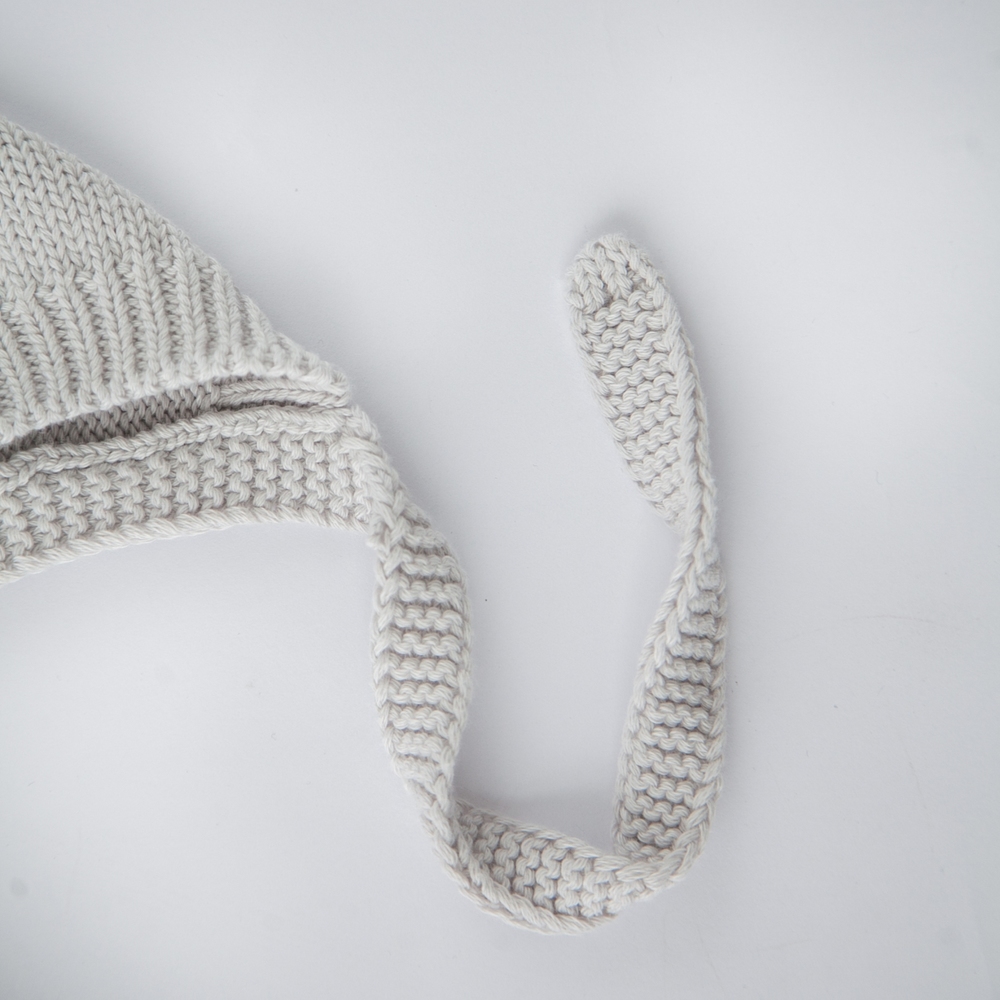 Вязаная шапочка для новорожденного, Перламутр