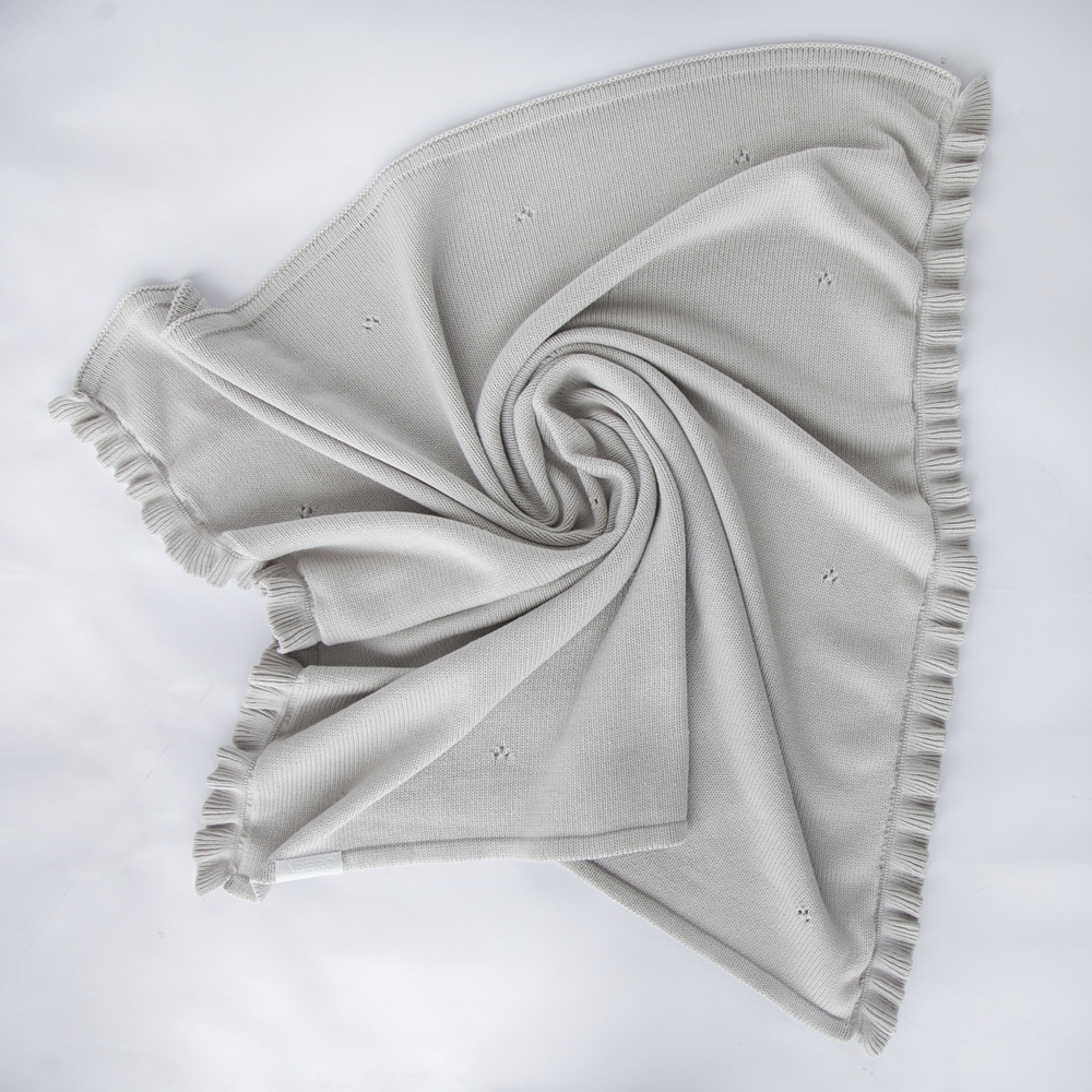 Вязаный детский плед "Milky", Перламутр