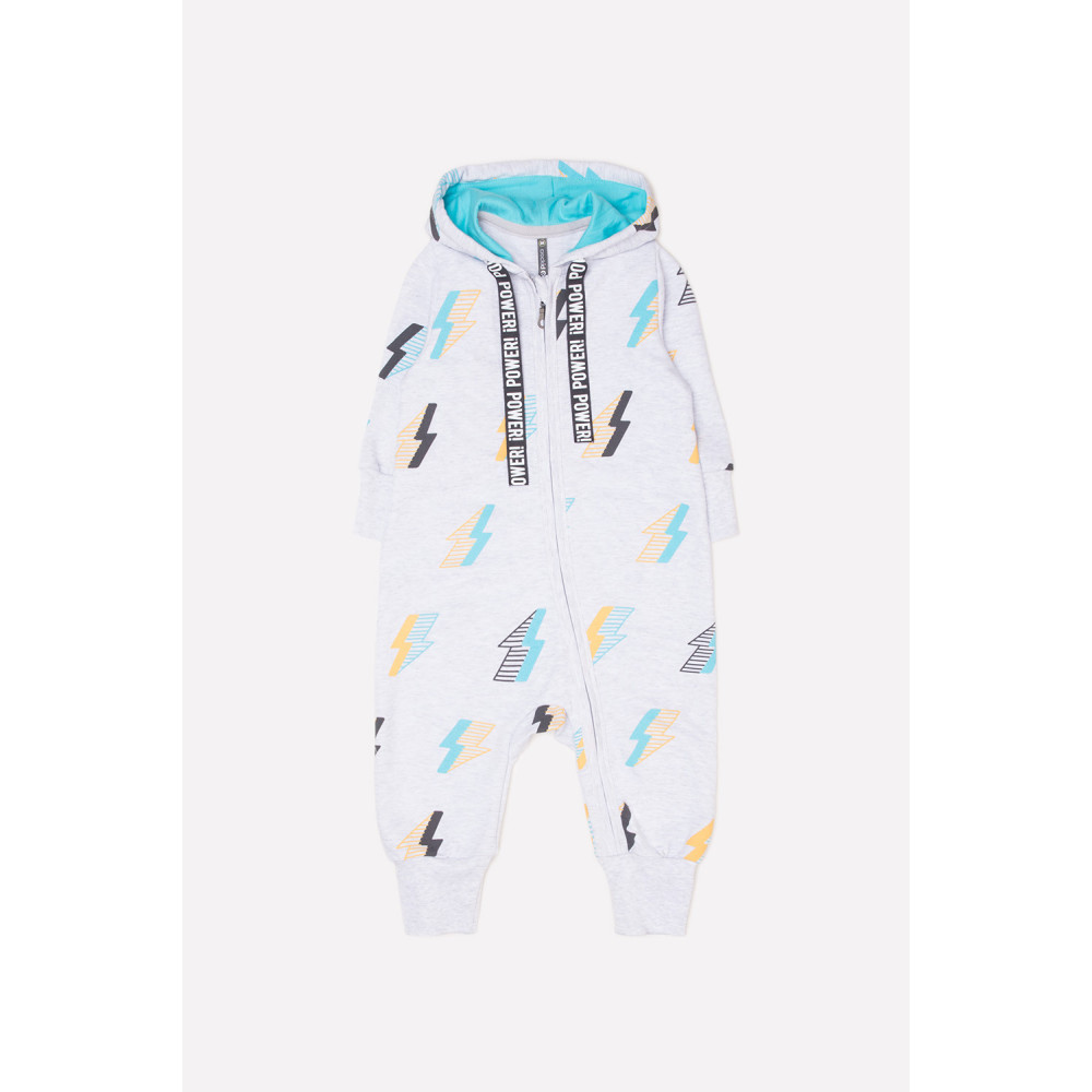 Комбинезон из футера с капюшоном "Молнии"