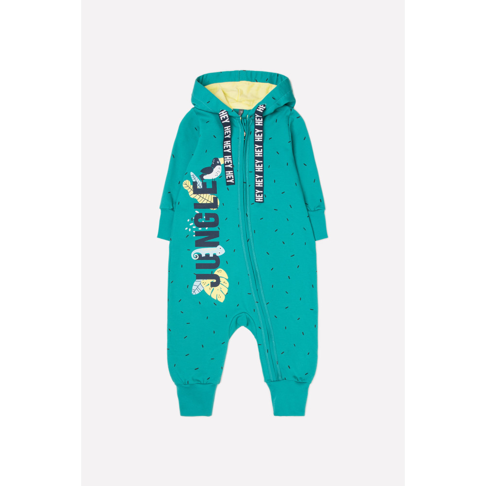 Комбинезон из футера с капюшоном "Джунгли"