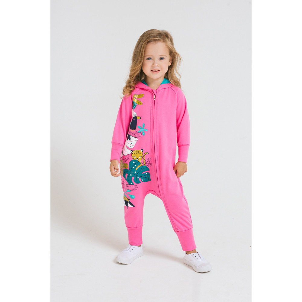 Комбинезон из футера для девочки "Джунгли"