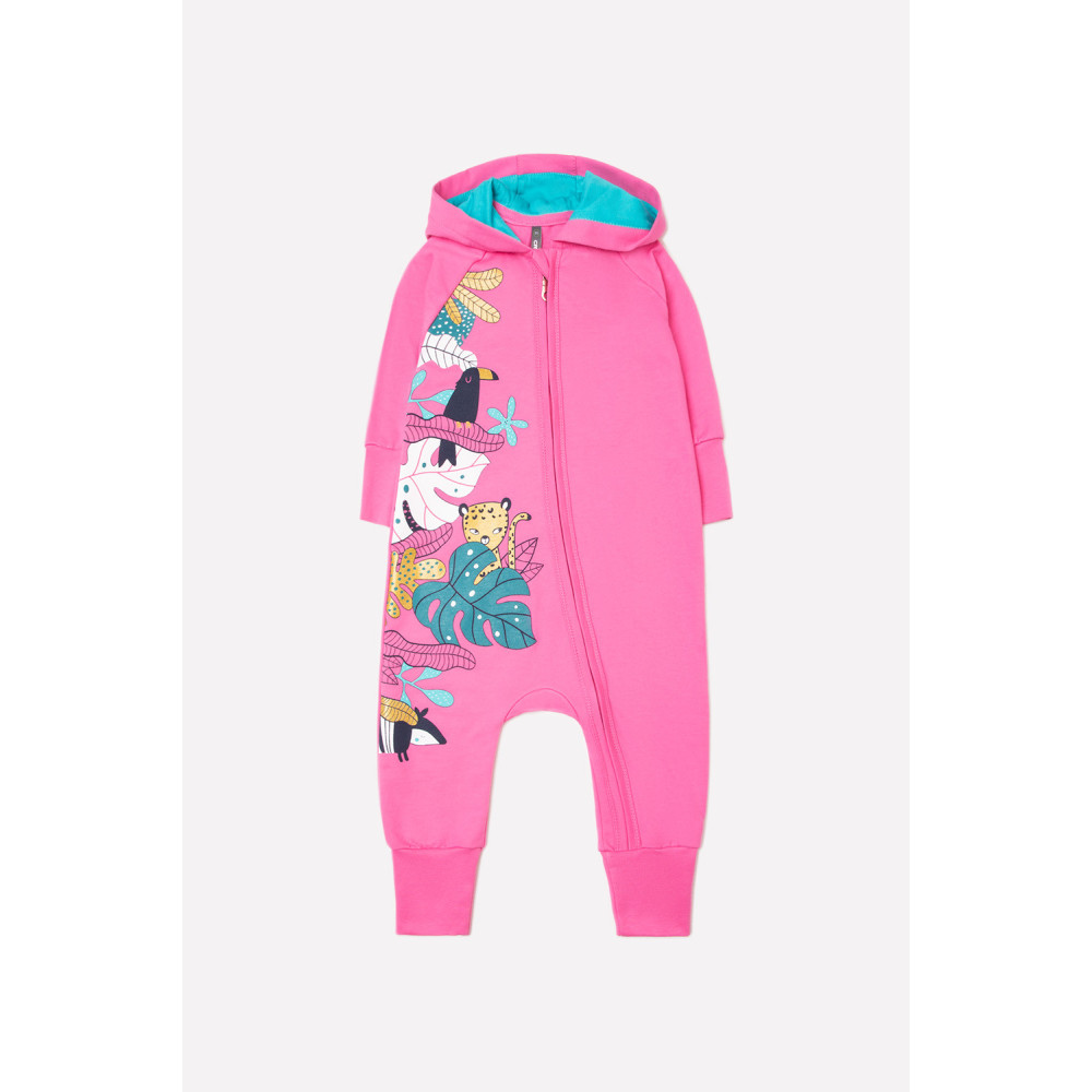 Комбинезон из футера для девочки "Джунгли"