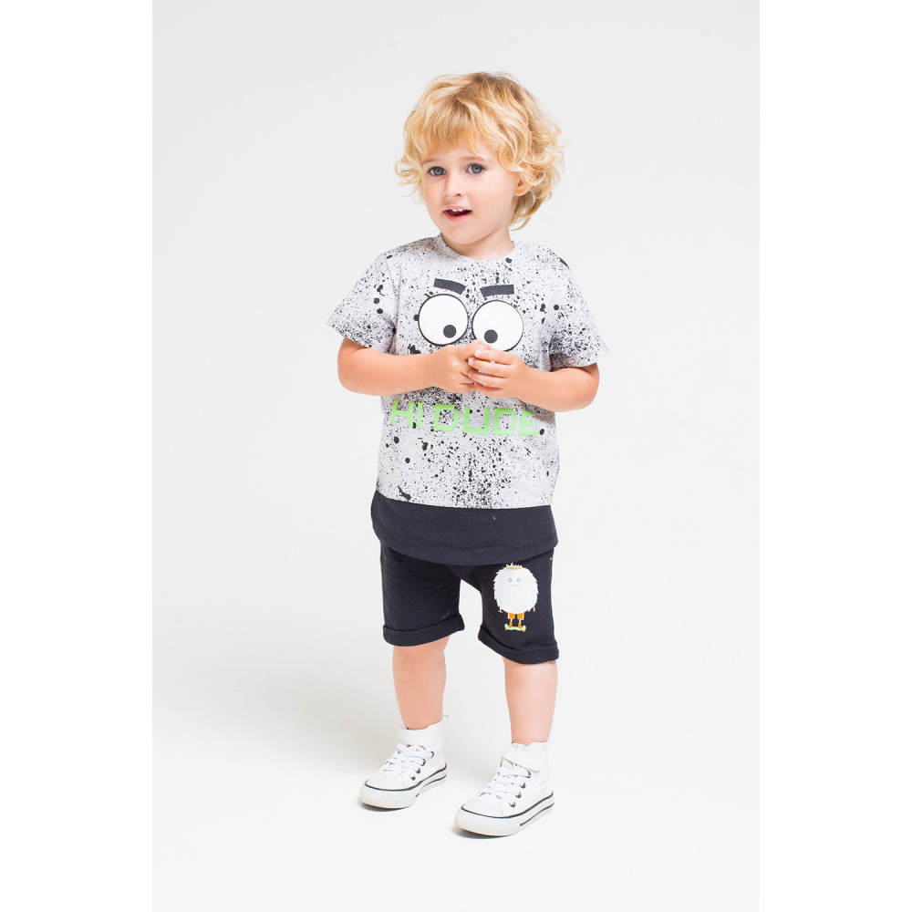 Шорты из облегченного футера "Монстрик"