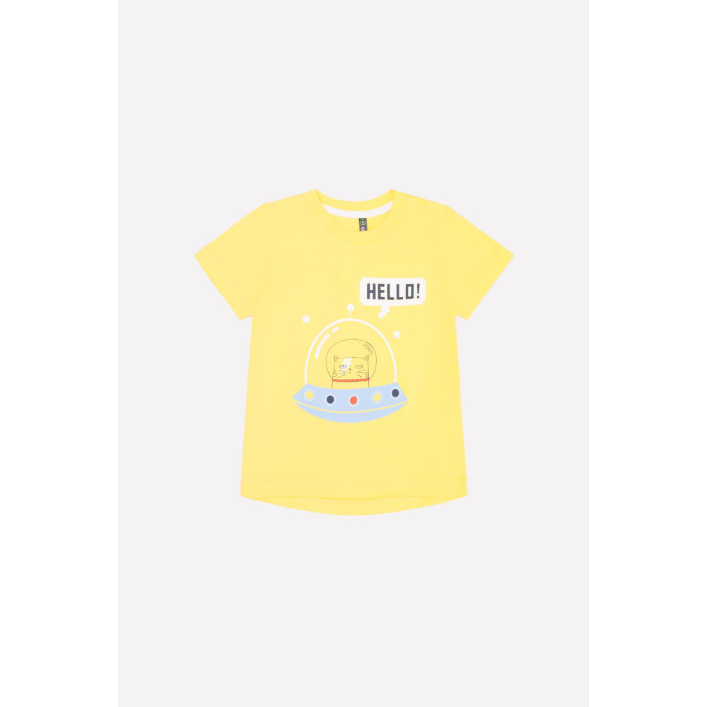 Футболка желтая для мальчика "Космокот"