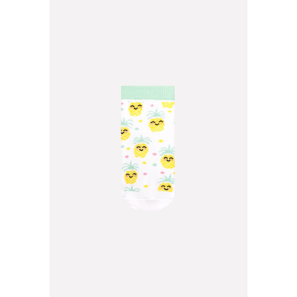 Носочки для малыша, Ананасы на белом