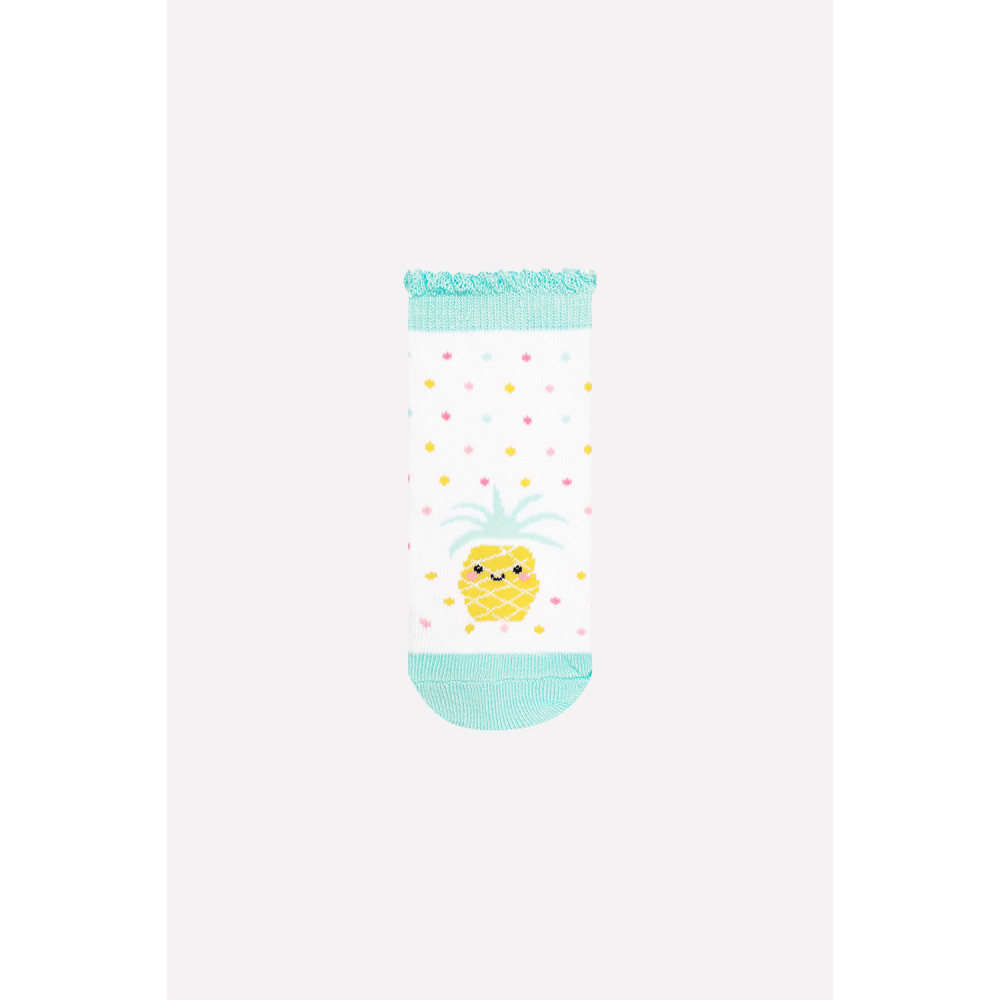 Носочки для малыша, Горошек на белом