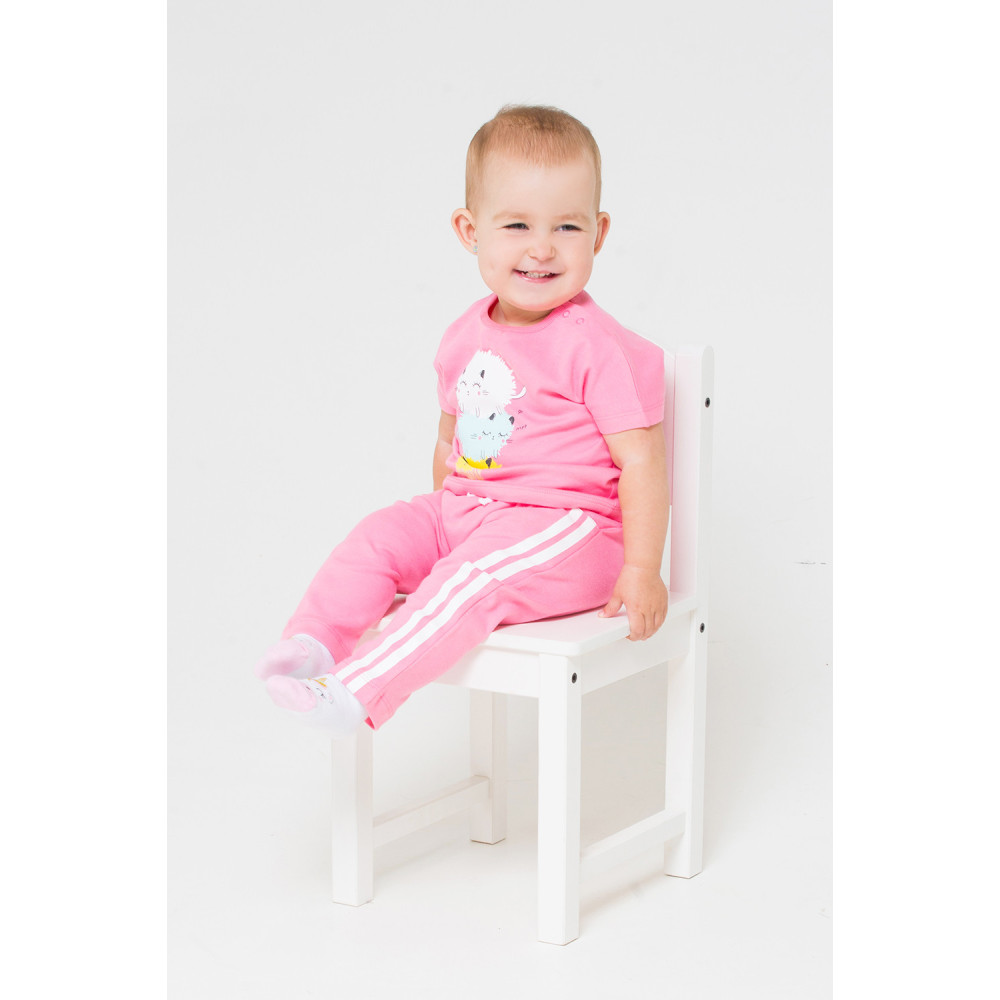 Брюки для девочки с кармашками "Полоска"