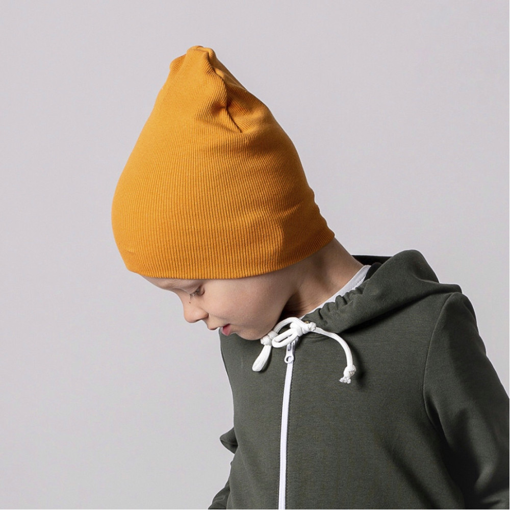 Двухслойная шапка "Горчица"