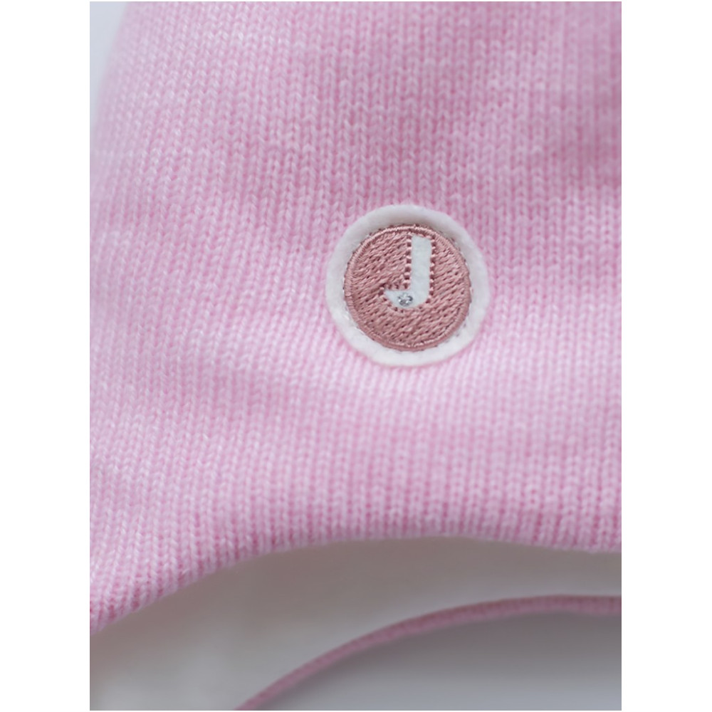 Зимняя вязаная шапка с помпоном, Розовая