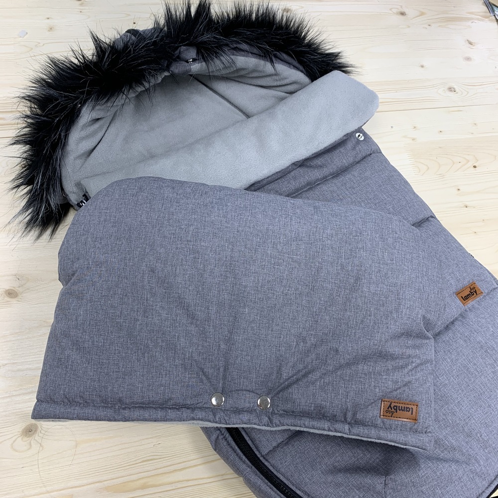 Муфта для рук, Серый меланж