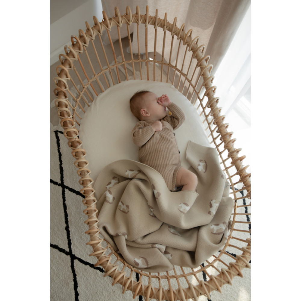 Вязаный плед "Little Horse", Бежевый