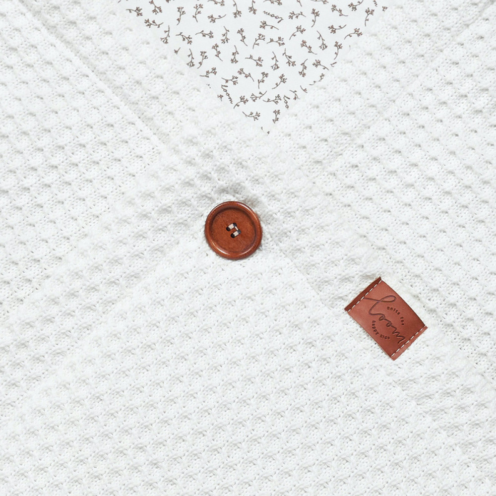 Демисезонный вязаный конверт-плед 2в1 "Universal", Молочный