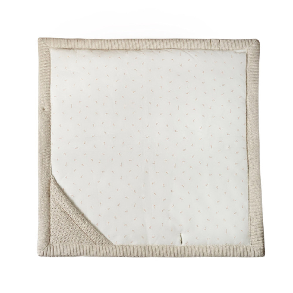 Демисезонный вязаный конверт-плед 2в1 "Universal", Топленое молоко