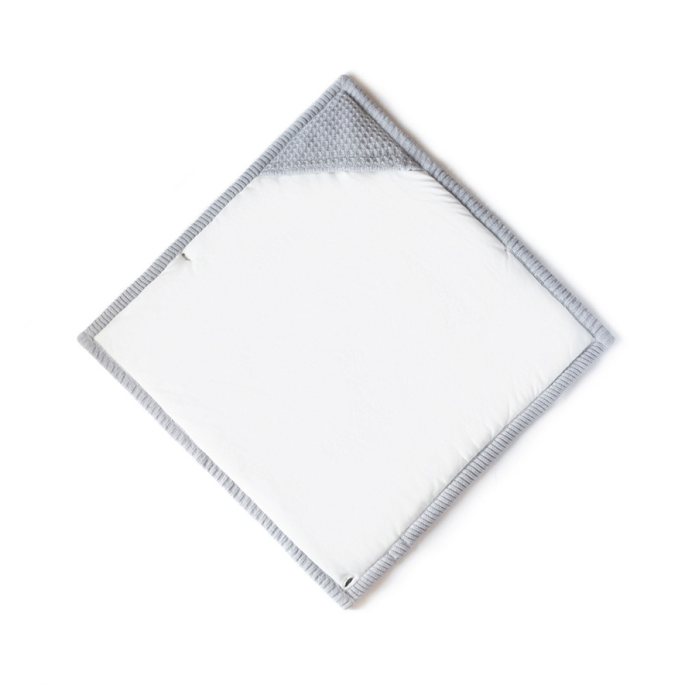 Демисезонный вязаный конверт-плед 2в1 "Universal", Серебро