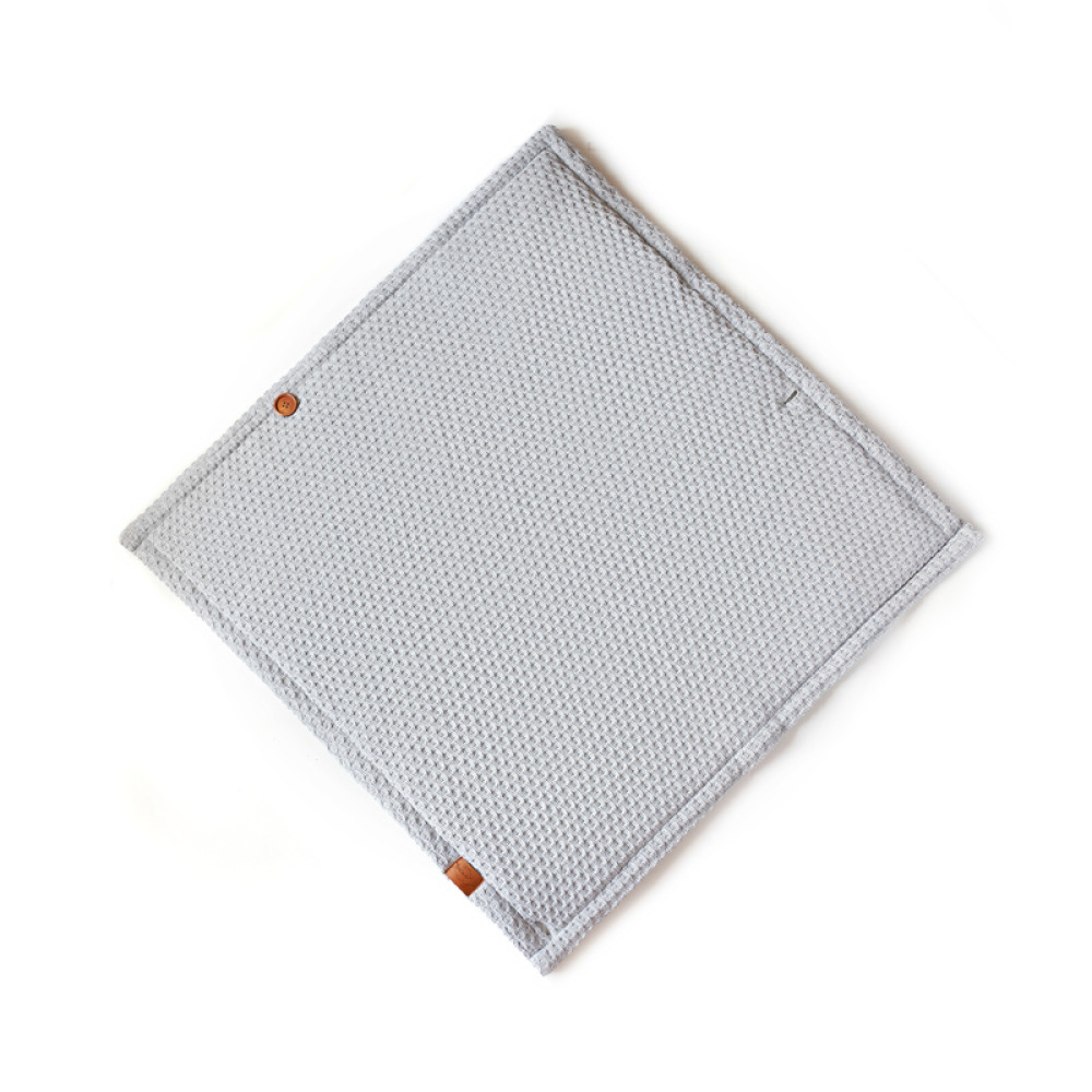 Демисезонный вязаный конверт-плед 2в1 "Universal", Серебро