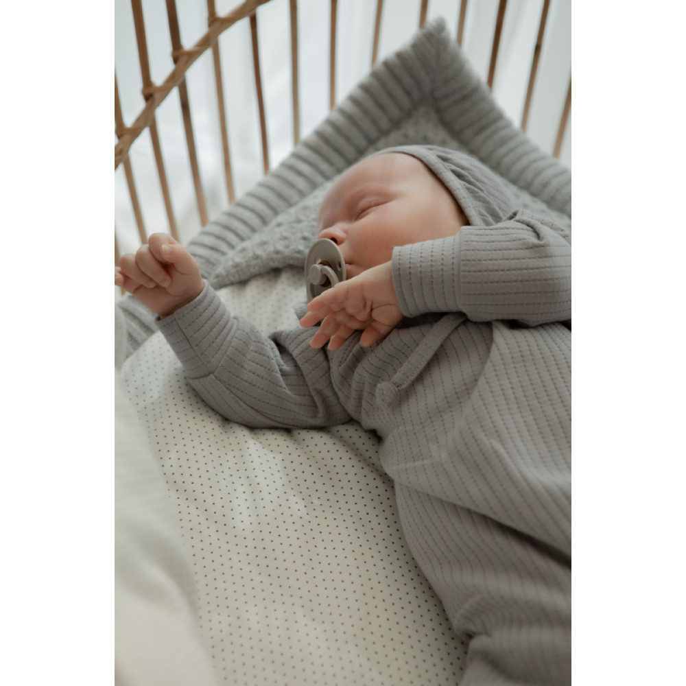 Демисезонный вязаный конверт-плед 2в1 "Universal", Серебро