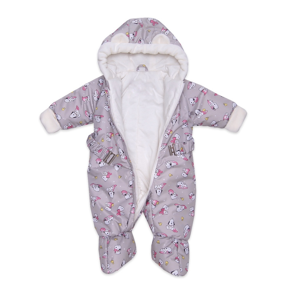 Демисезонный комбинезон "Snuppi", Розовый принт