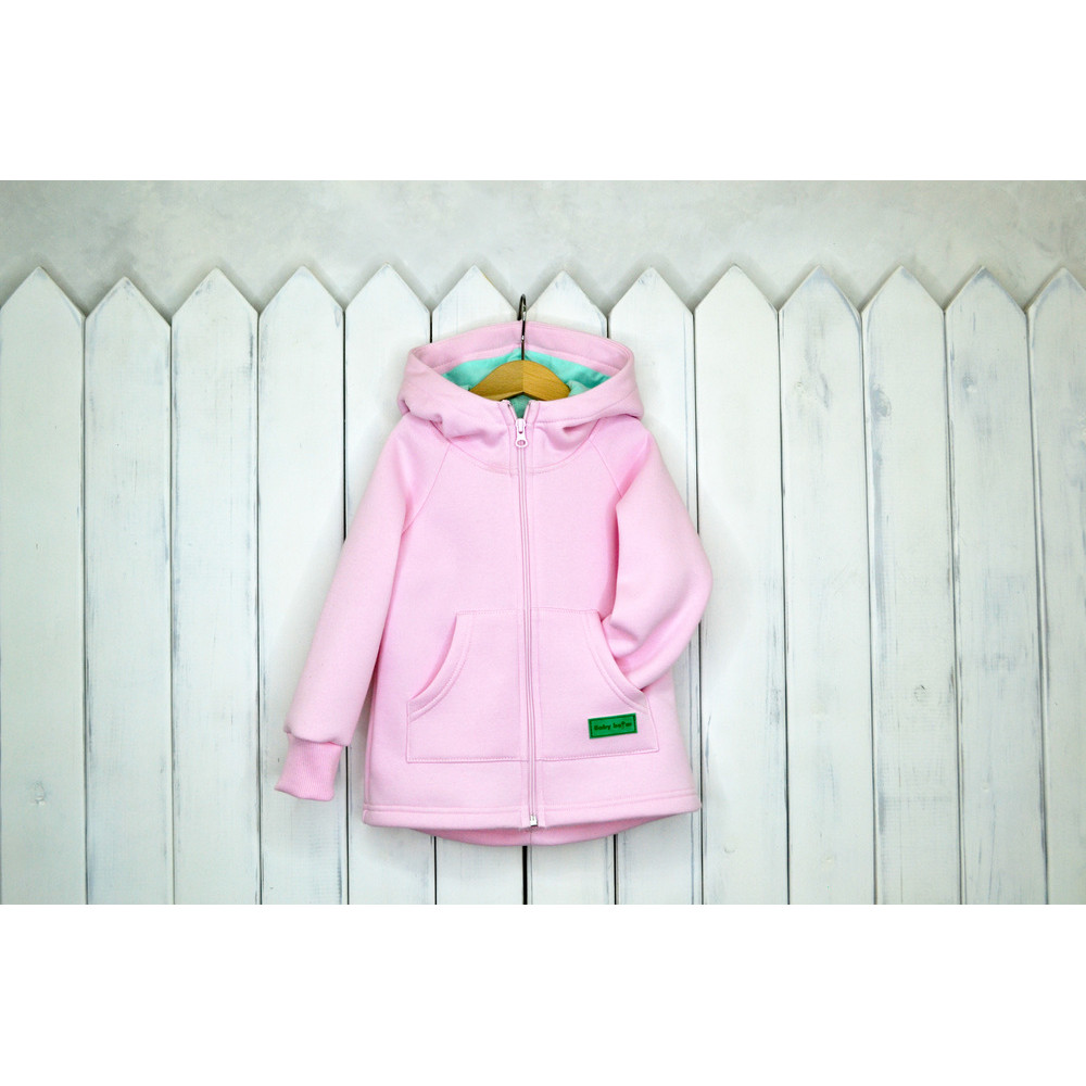 Утепленная толстовка из футера "Дино", Розовый