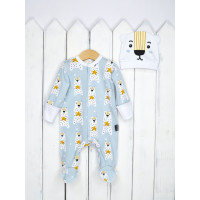 Комплект для малыша "Мишки", Серо-голубой