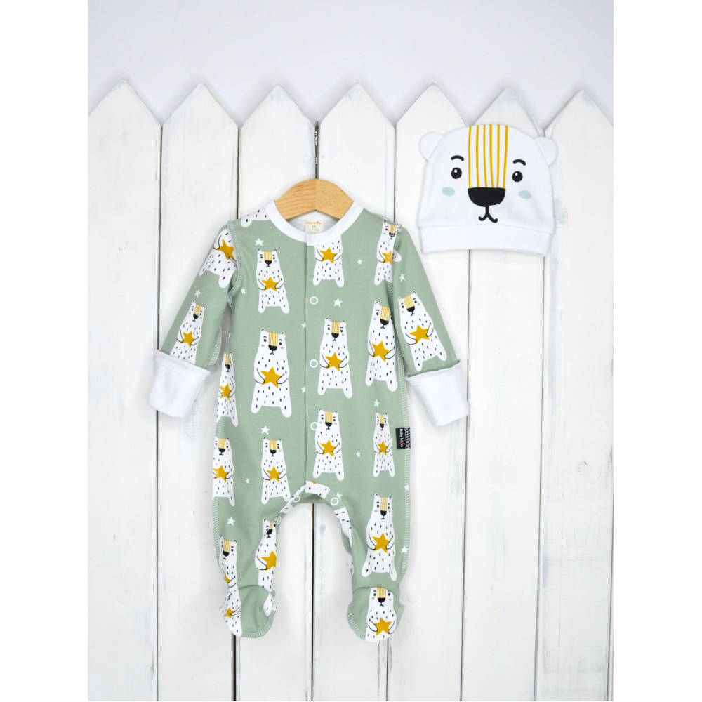 Комплект для малыша "Мишки", Зеленый