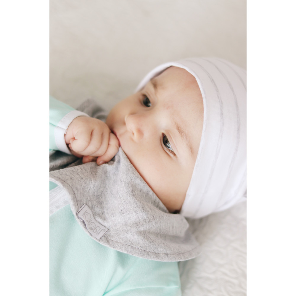 Комплект нагрудников (2 шт.), Голубой меланж + Серый меланж