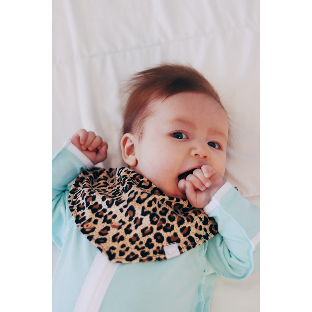 Комплект нагрудников (2 шт.), Леопард + Экрю меланж