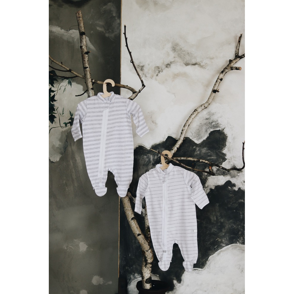 Комбинезон на молнии, полосы меланж