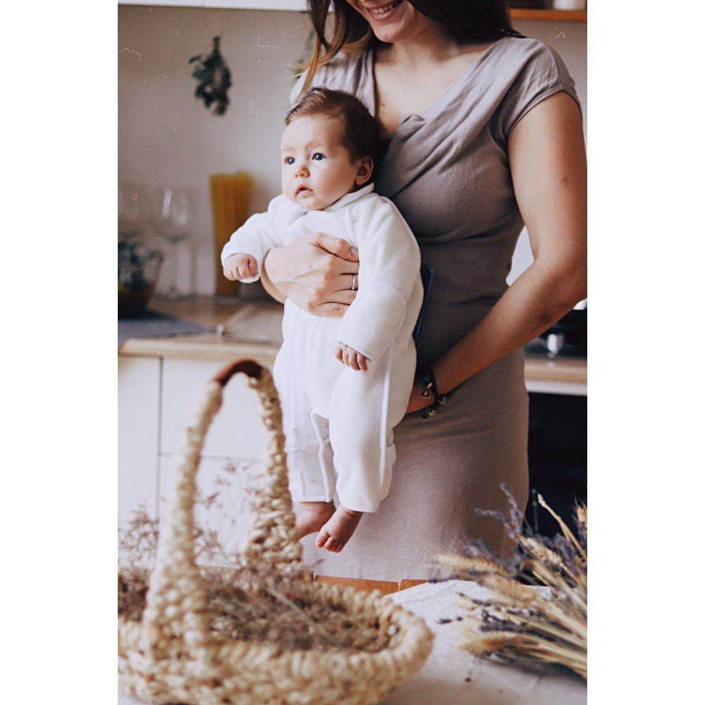 Утепленный комбинезон из флиса, Экрю