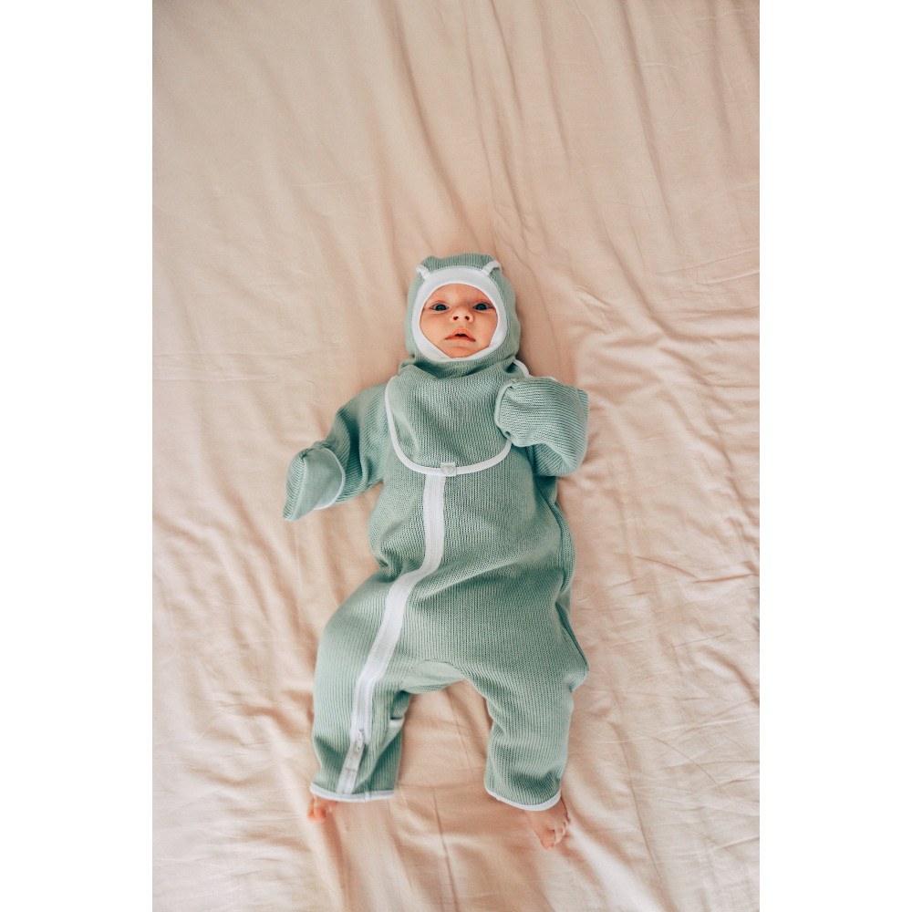 Вязаный детский шлем, Аква