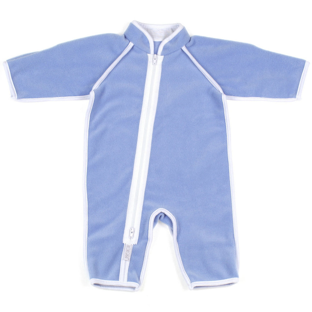 Утепленный комбинезон из флиса, Серо-голубой