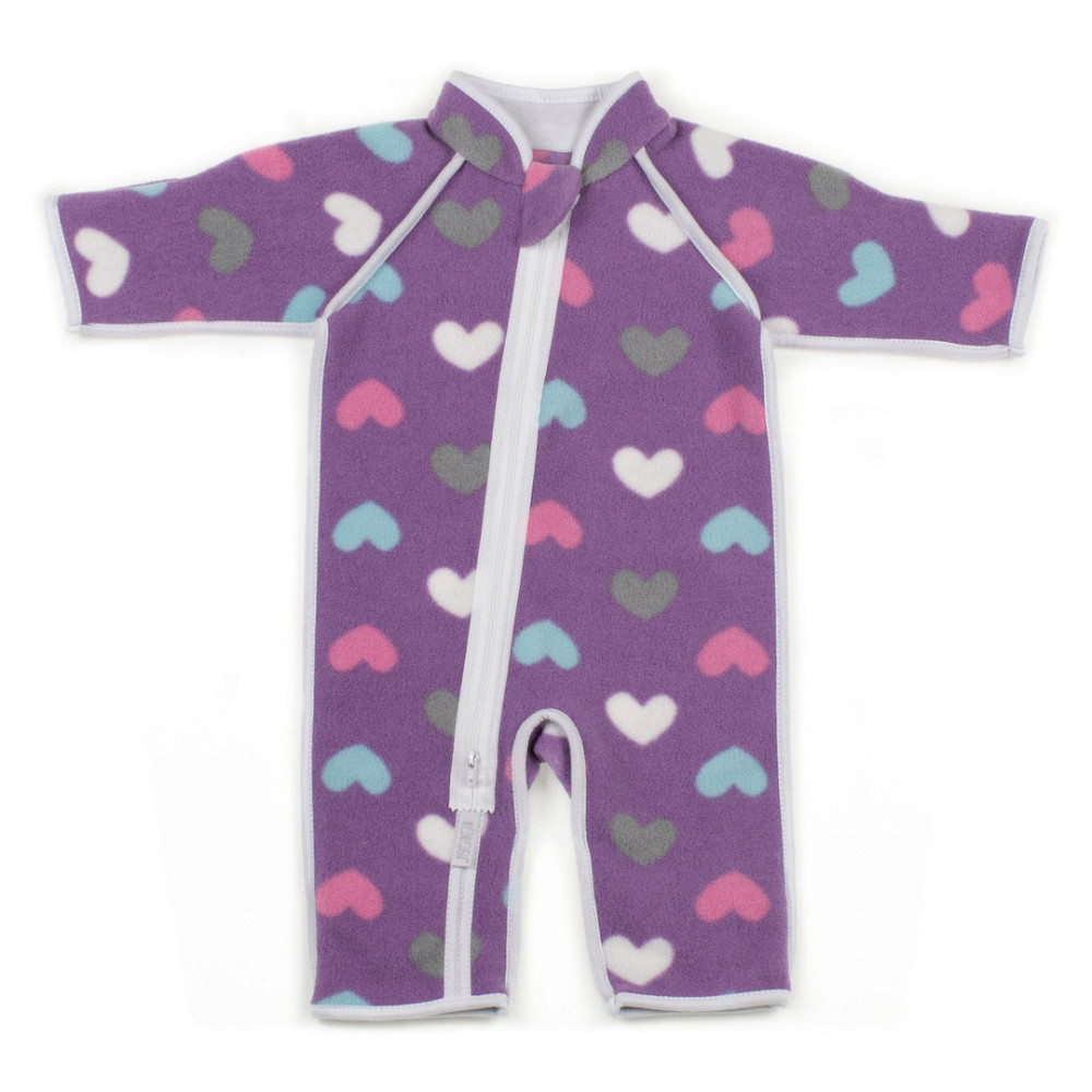 Утепленный комбинезон из флиса, Сердечки