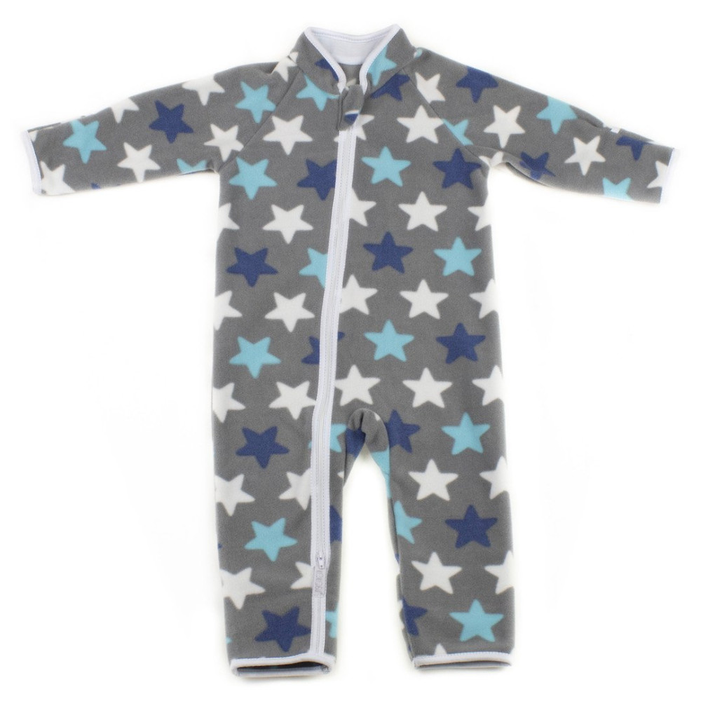 Утепленный комбинезон из флиса, Звезды на сером