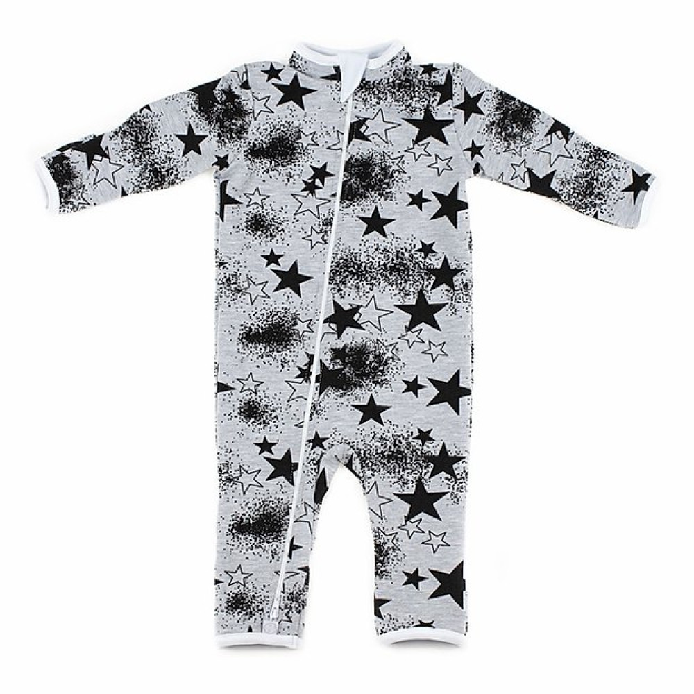 Комбинезон из футера, Звезды на сером