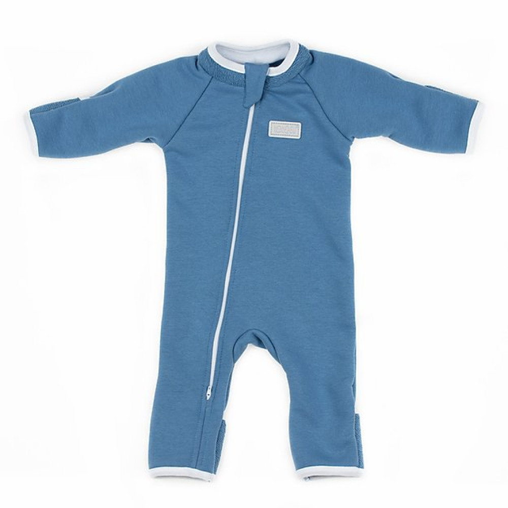 Комбинезон из футера, Серо-голубой