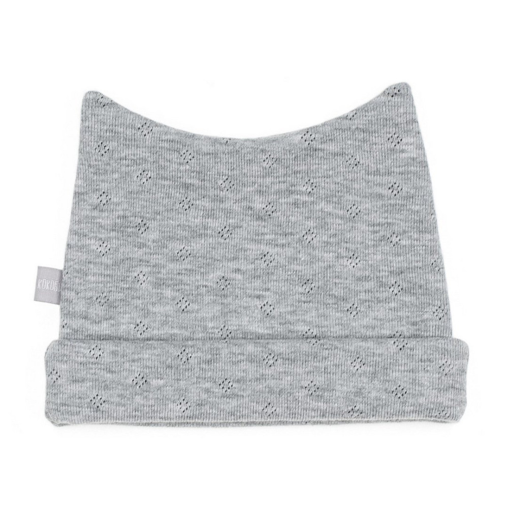 Шапочка "Кэт", Ажур серый