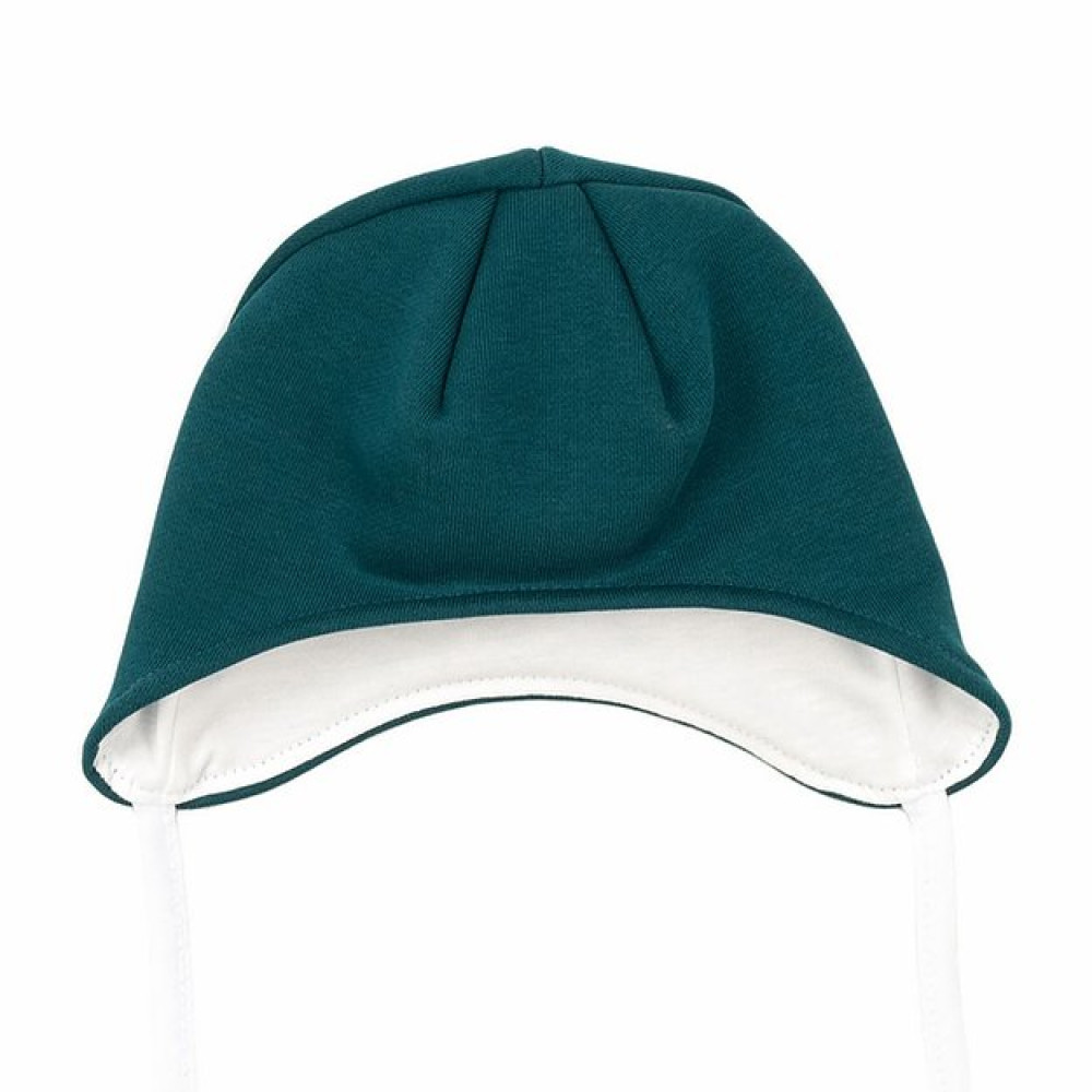 Чепчик для малыша из футера, Петроль