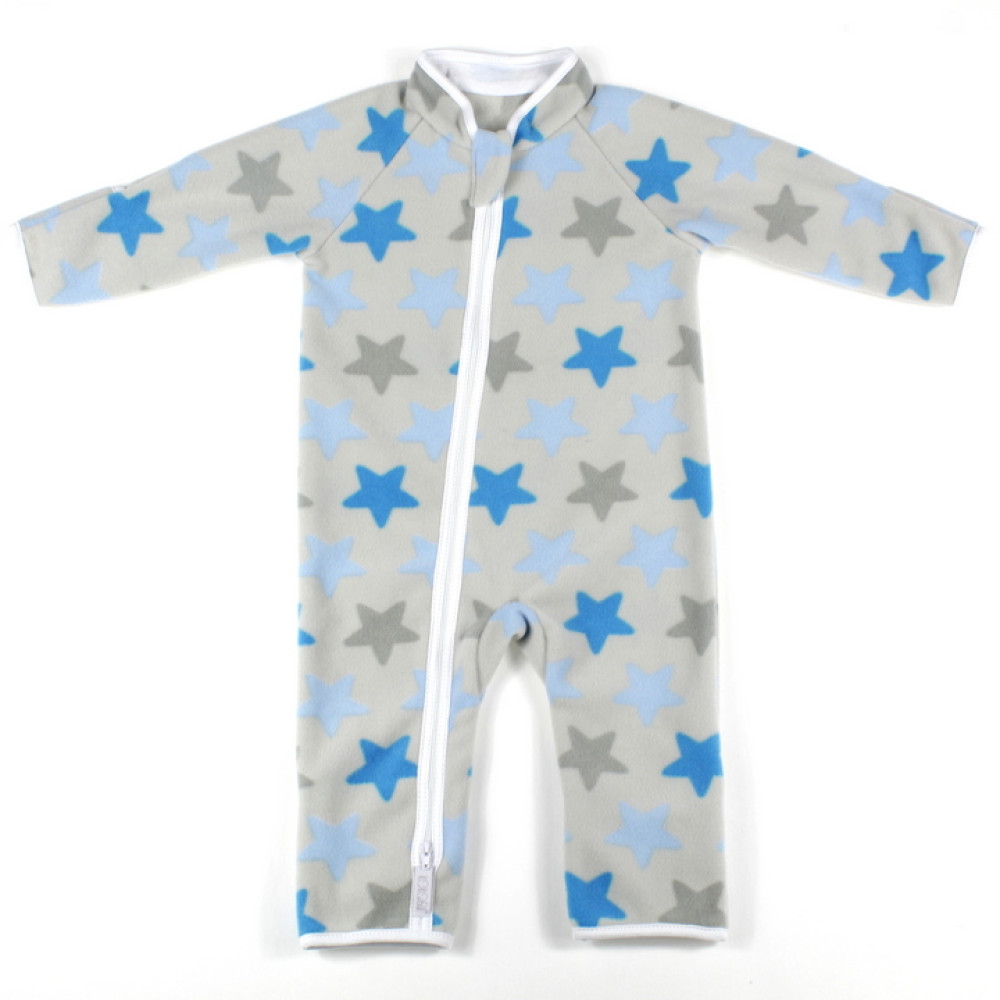 Утепленный комбинезон из флиса, Голубые звезды
