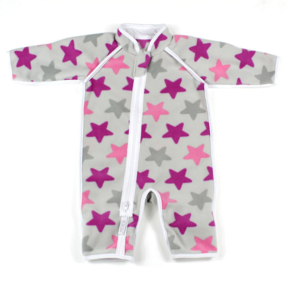 Утепленный комбинезон из флиса, Розовые звезды