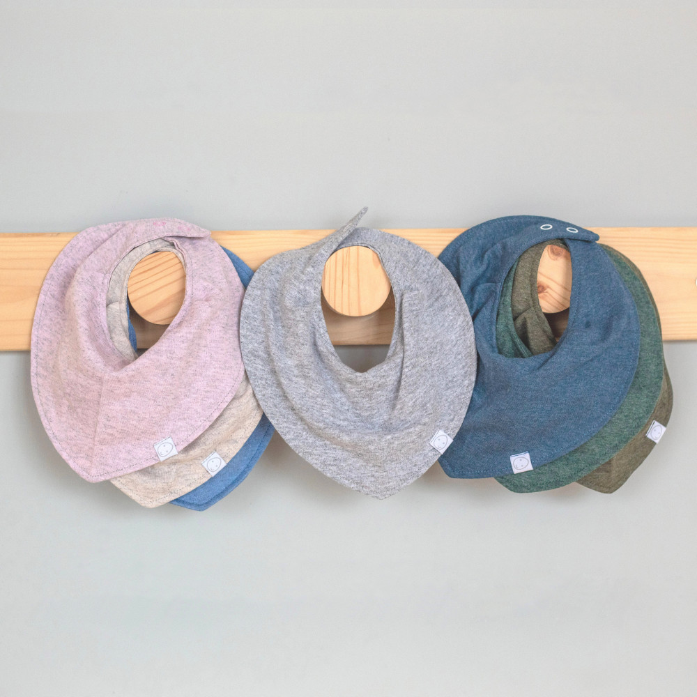 Комплект нагрудников (2 шт.), Какао + Сирень меланж