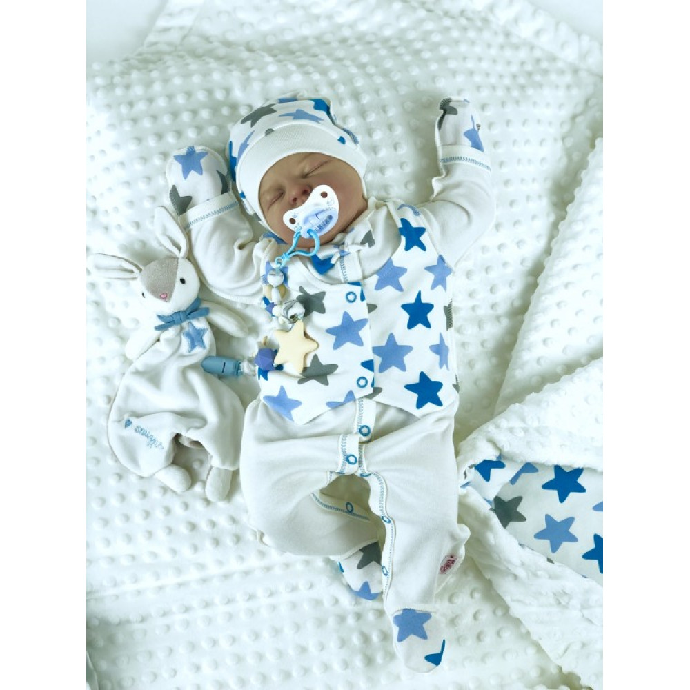 Комплект на выписку для мальчика "Голубые звездочки"