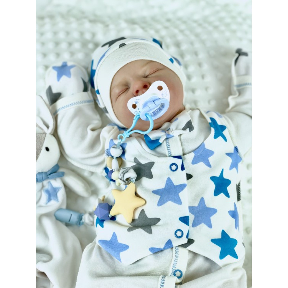 Комплект на выписку для мальчика "Голубые звездочки"