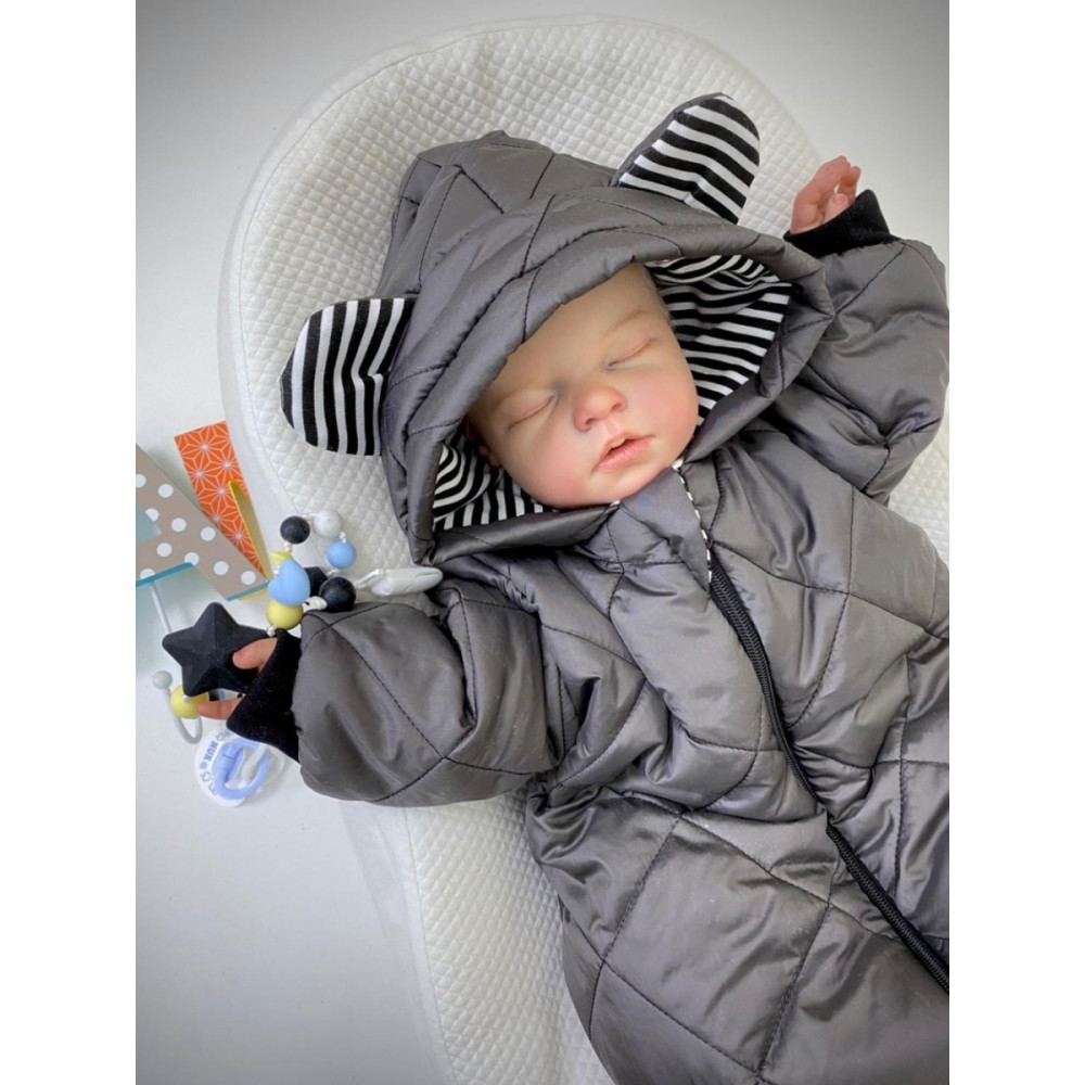 Демисезонный комбинезон "Мишка", Серый