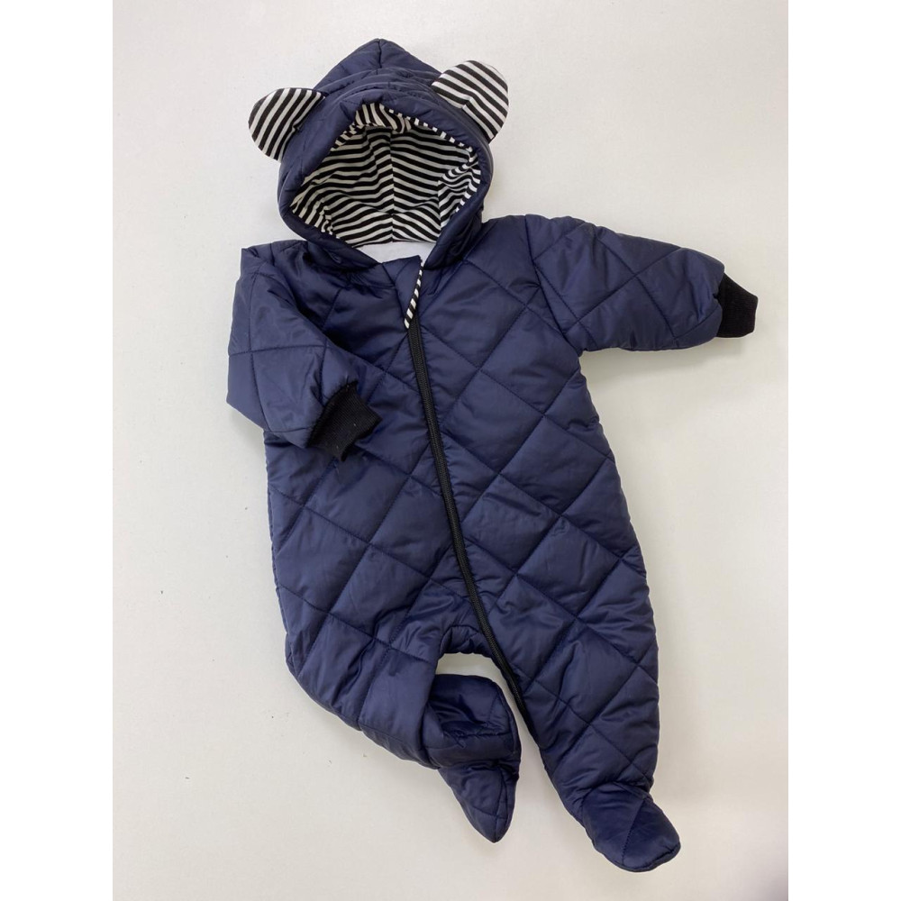 Демисезонный комбинезон "Мишка", Темно-синий