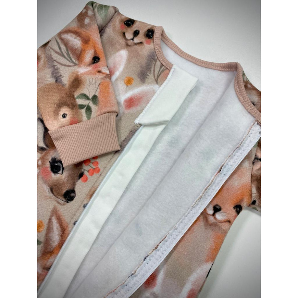 Комбинезон из футера с начесом "Лесная сказка"