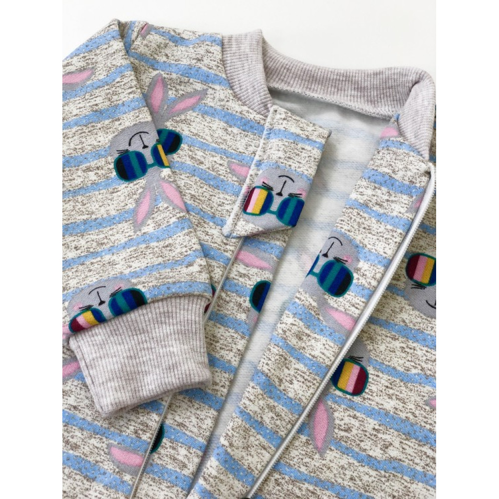 Утепленный слип "Радужный зайчик"