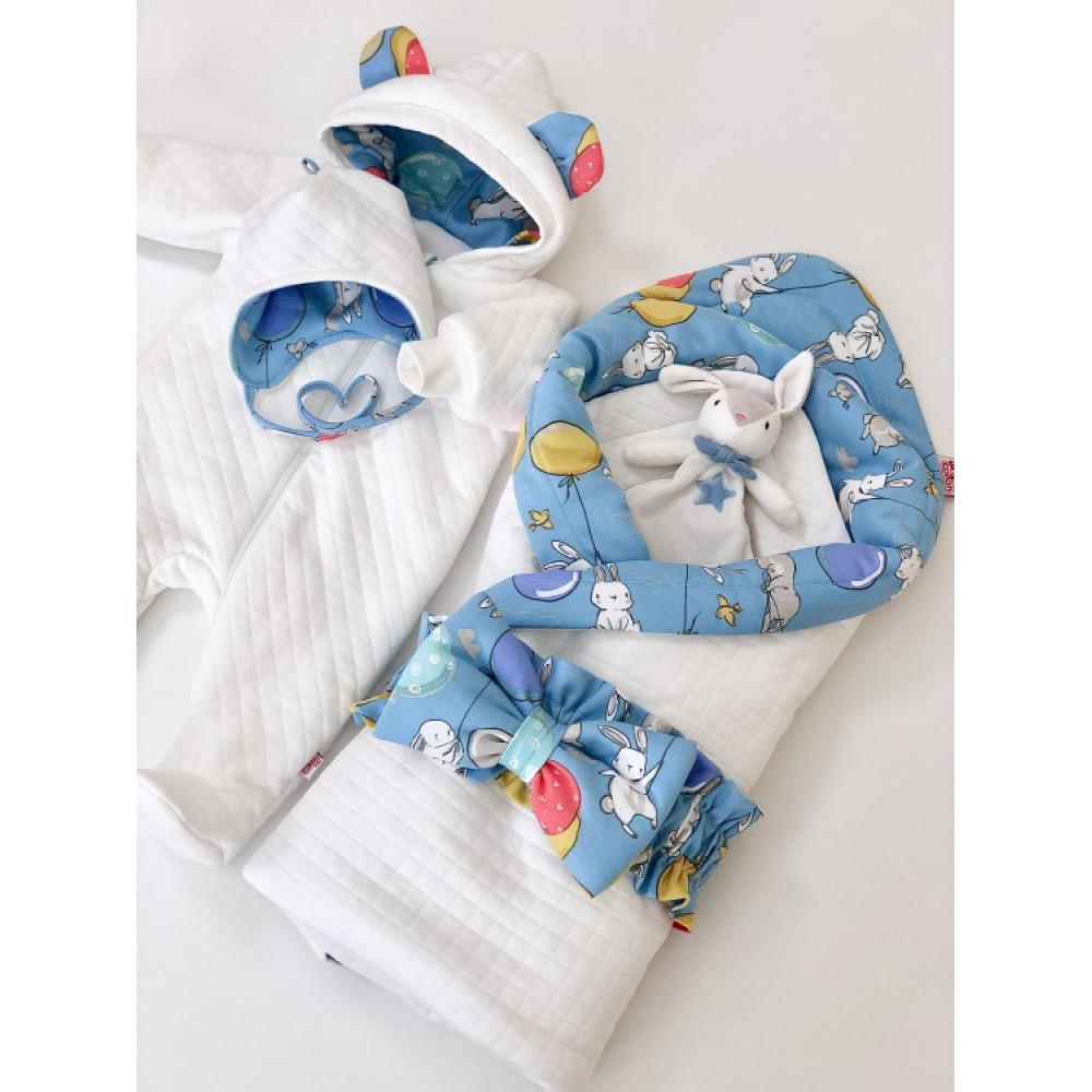 Демисезонный комплект на выписку для мальчика "Зайчик"