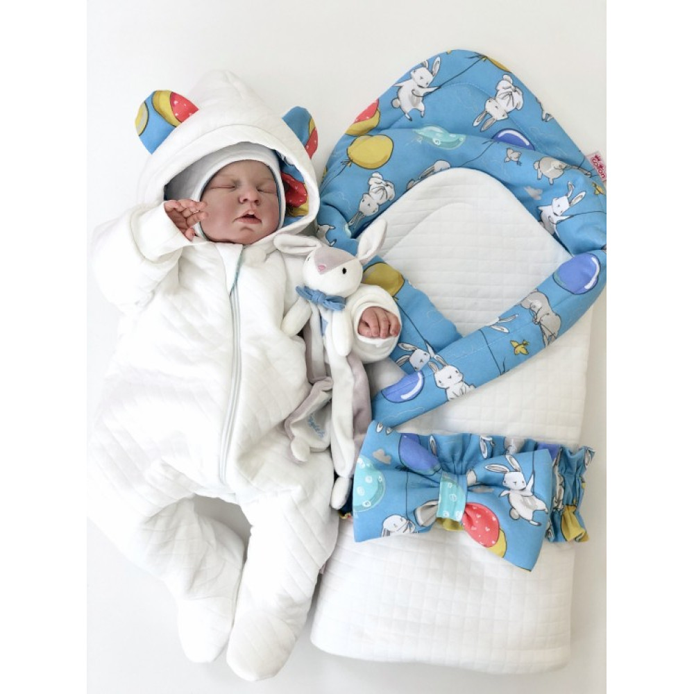 Демисезонный комплект на выписку для мальчика "Зайчик"