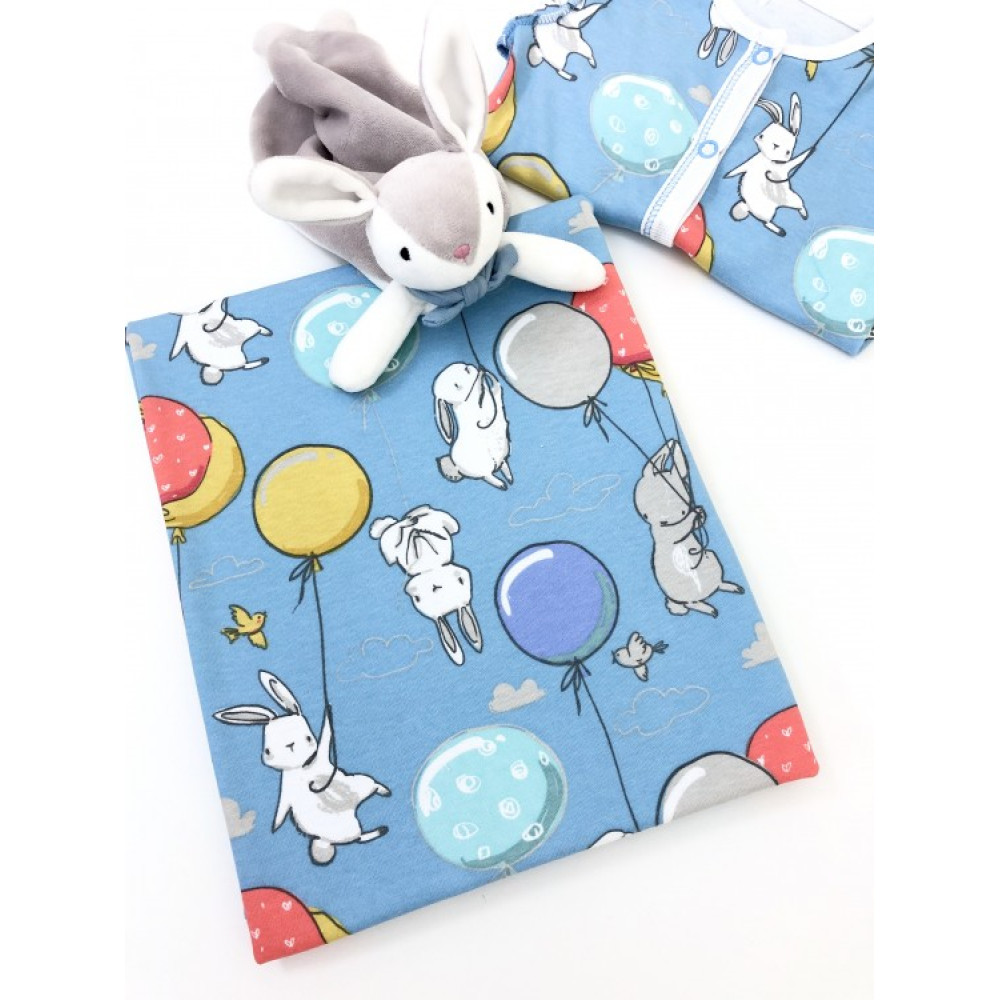 Трикотажная пеленка "Зайчик"