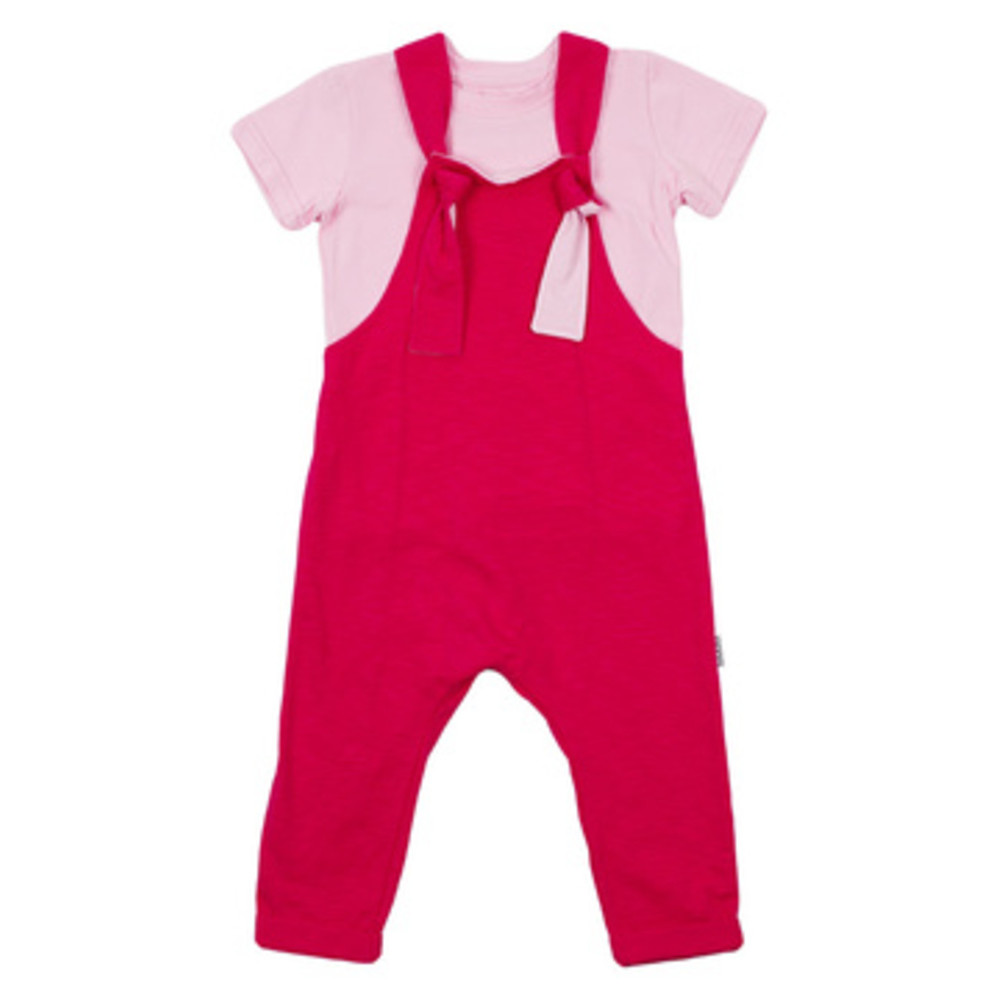 Комбинезон с футболкой, Розовый