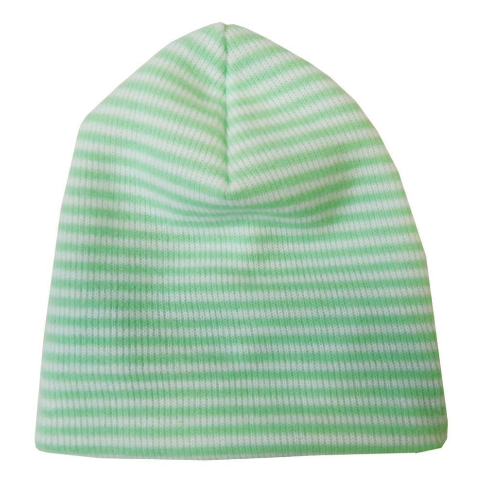 Шапочка для малыша "Полоска" мятная